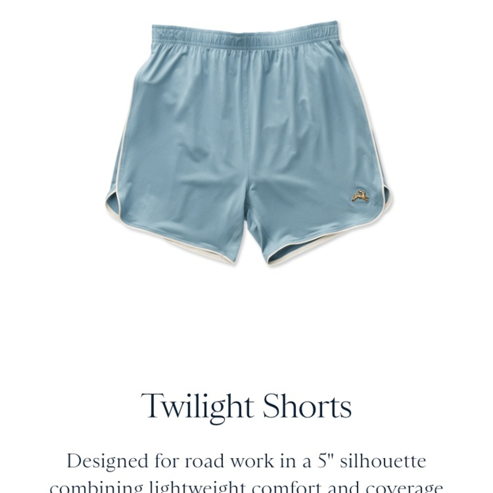 Tracksmith Twilight 5 inch medium shorts (never worn)